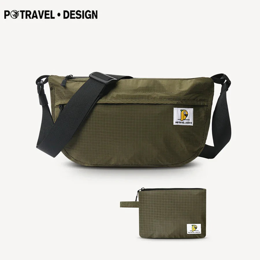 Trendy Nylon Crossbody Bag with Zipper with