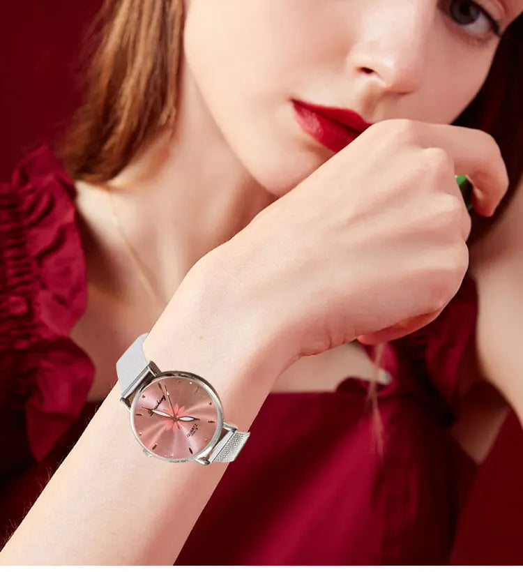 Damen Armbanduhr – Elegante Quarzuhr aus Edelstahl in Silber | Stilvoll & Alltagstauglich