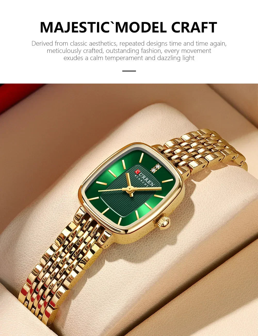 Edle Damen Armbanduhr Edelstahl Analog Quarz wasserbeständig
