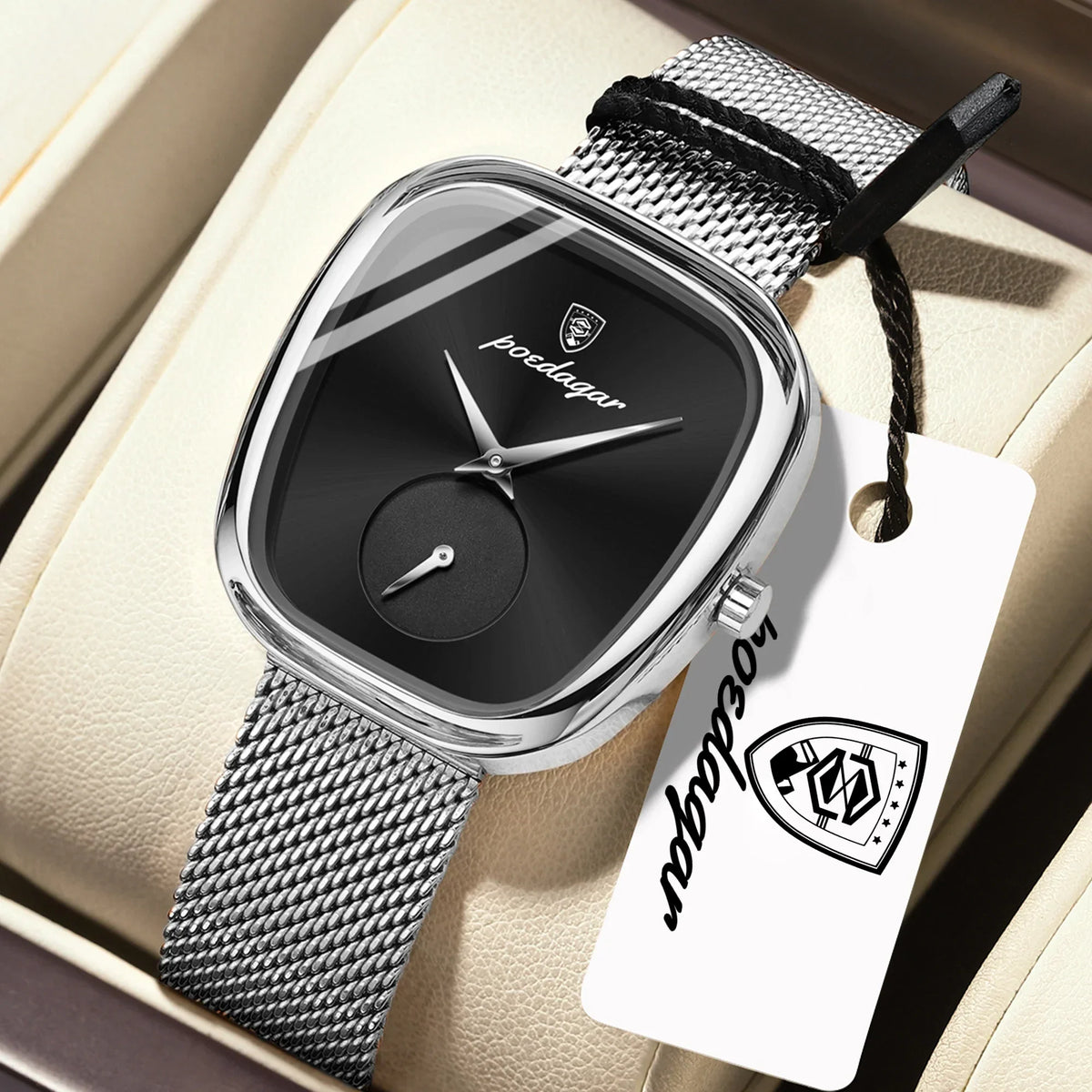 Moderne Damen Armbanduhr Edelstahl Analog Quarz wasserbeständig