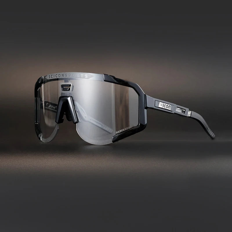 SCICON AEROSCOPE Cycling Glasses - Photochromatic Sports Sunglasses with UV400 for Road Bike & MTB