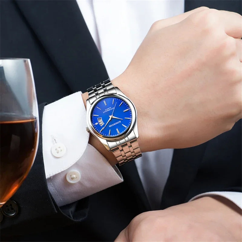 Luxus Herren-Armbanduhr 2022 – Edelstahlband, Wasserdicht, Business Uhren für Männer | Relogio Masculino
