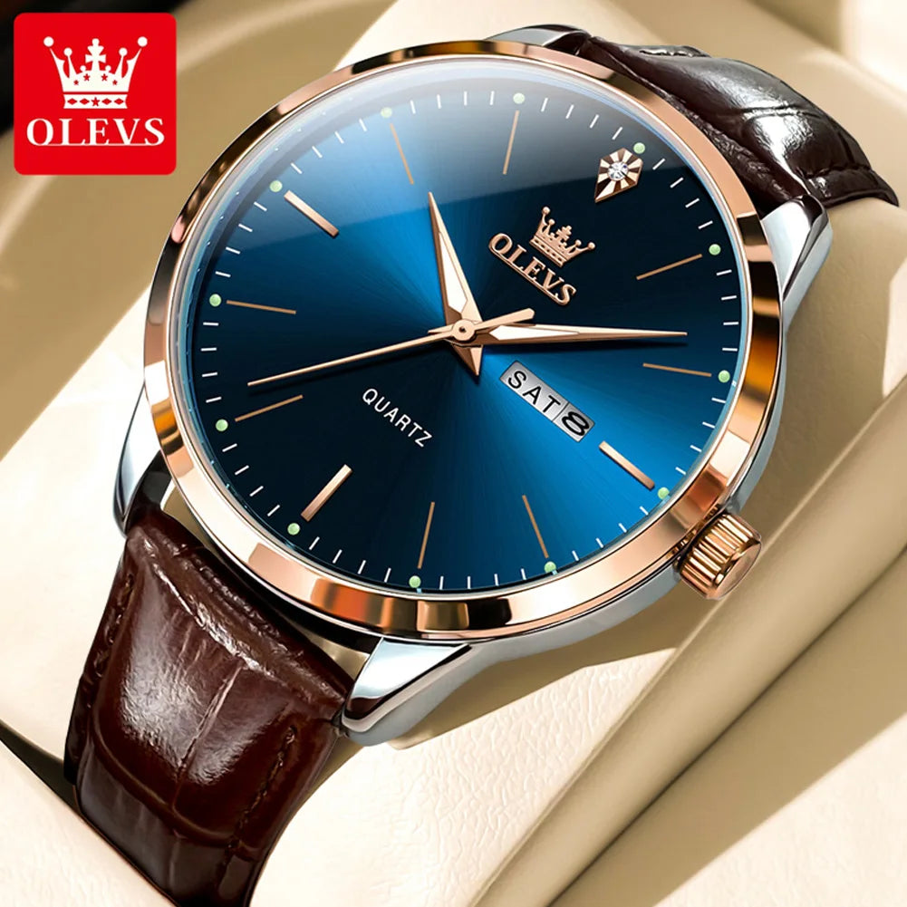 OLEVS 2935 Herren Uhr Dual Calendar