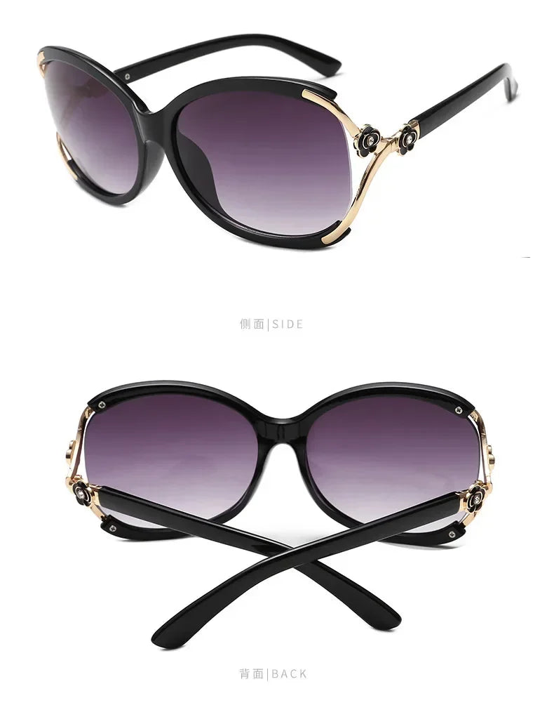 Sportliche Sonnenbrille Cat-Eye PC UV400 Spiegelglas Verlaufsglas