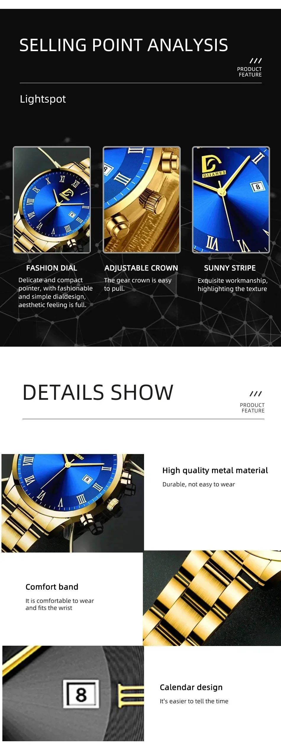 Luxury Men's Wristwatch – Minimalist & Elegant.