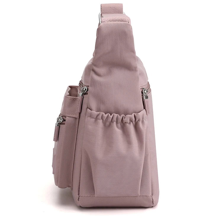 Robust Nylon Crossbody Bag with Zipper and
