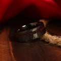 Black Tungsten carbide rings for man fashion jewelry Men's wedding bands Inlaid red opal engagement rings fine gifts anillos