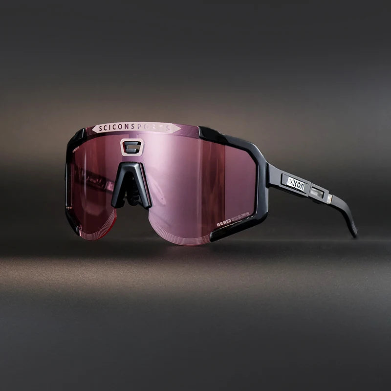 SCICON AEROSCOPE Cycling Glasses - Photochromatic Sports Sunglasses with UV400 for Road Bike & MTB