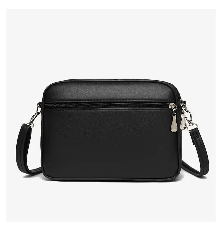 Elegant Crossbody Handbag Leather Look with Zipper with