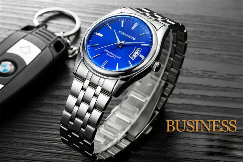 Luxus Herren-Armbanduhr 2022 – Edelstahlband, Wasserdicht, Business Uhren für Männer | Relogio Masculino