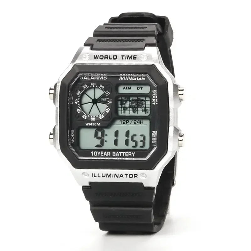 Digitale Retro Uhr für Männer – Sportuhr mit LED-Display, Reloj Hombre, Studenten Uhr, Relogio Masculino