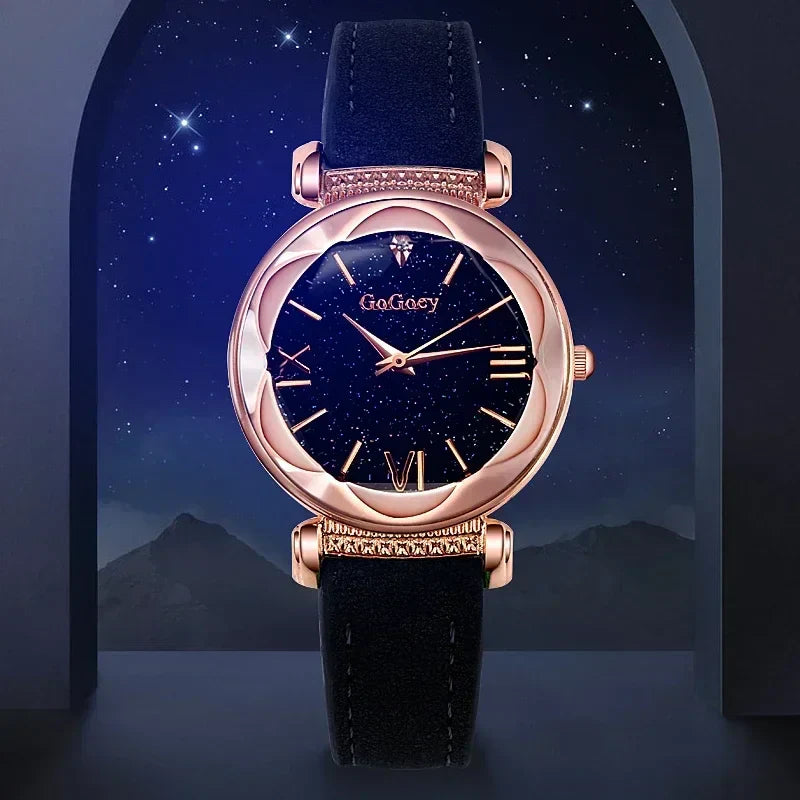 Starry Sky Quartz Watch for Women – Elegant Ladies Watch, Montre Femme, Reloj Mujer, Horloges Women, Relógio Feminino