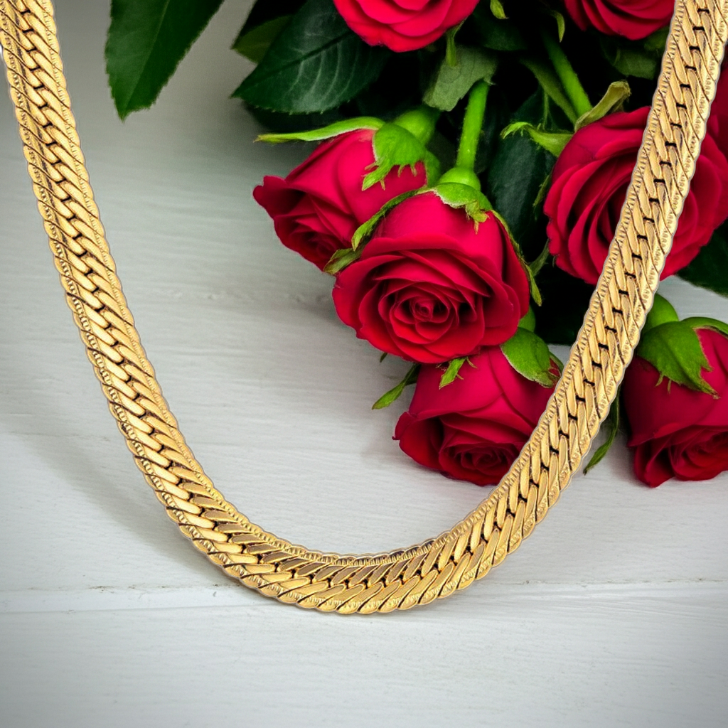 Hip Hop Goldkette für Herren – 8mm Curb Design