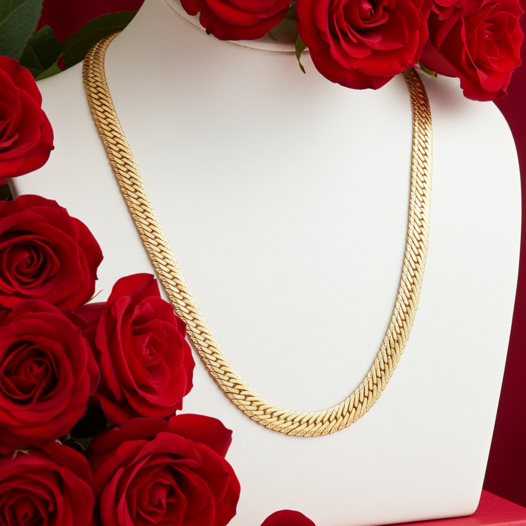 Hip Hop Goldkette für Herren – 8mm Curb Design